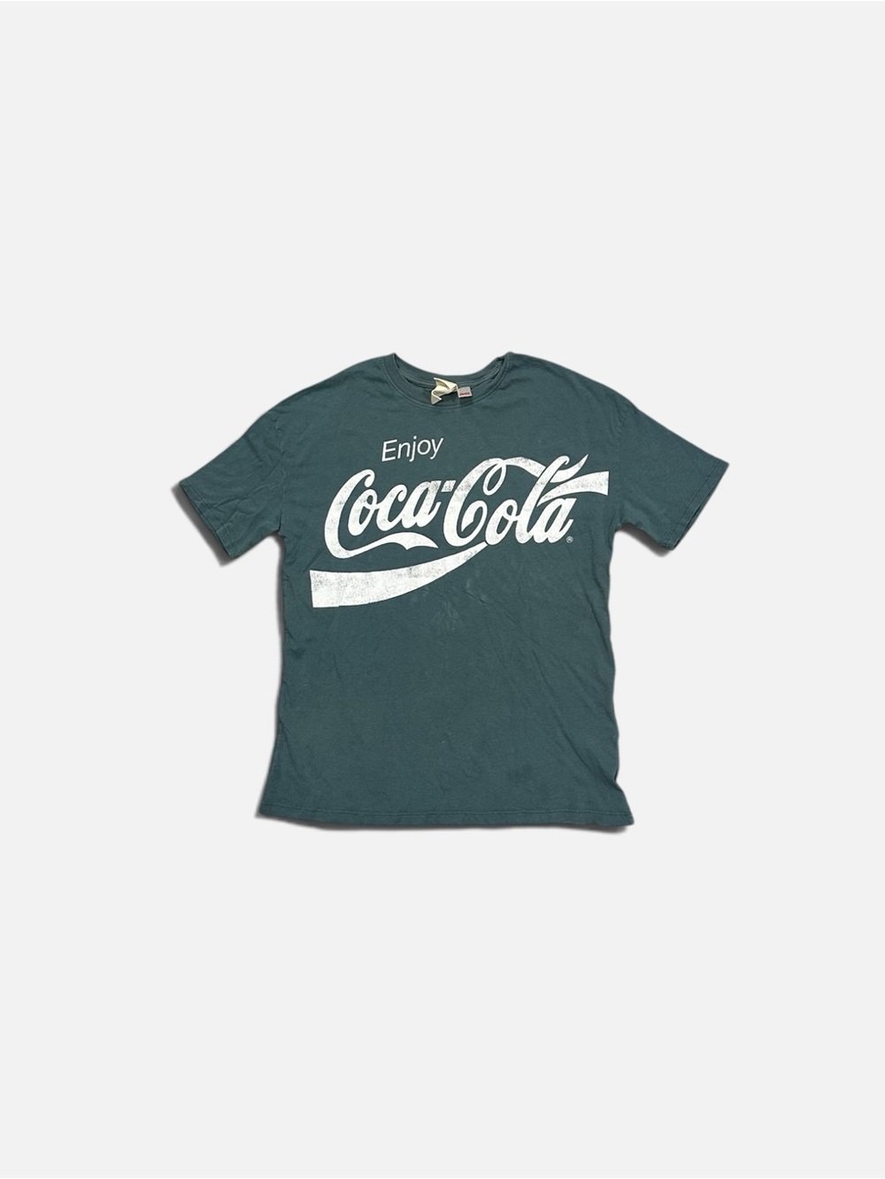 Unisex Teal Green Coca-Cola Logo Short Sleeve Tee